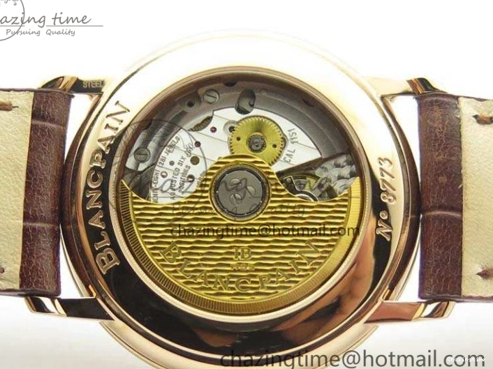 0328 Villeret 6651 RG ZF 1:1 Best Edition White Dial On Brown Leather Strap A Unique 8097